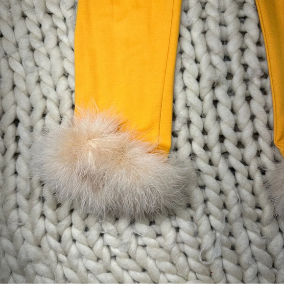 SLEEPER Orange Party Feather Trim Pajama Bottoms S - Picture 2 of 7